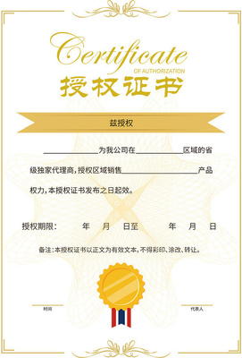 網(wǎng)絡(luò)技術(shù)服務(wù)代理授權(quán)書設(shè)計(jì)模板